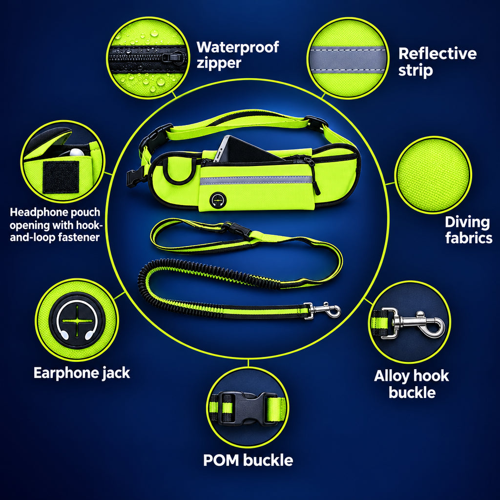 Hands-Free Reflective Dog Leash
