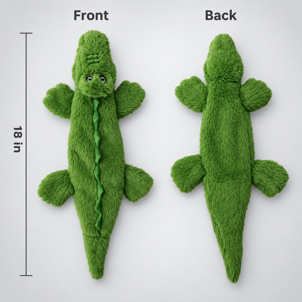 Crinkle Crocodile Dog Toy